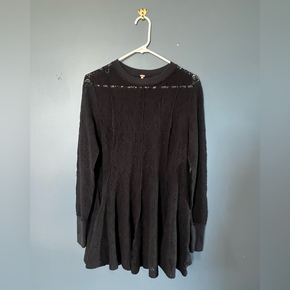 Free People Black Skater Dress